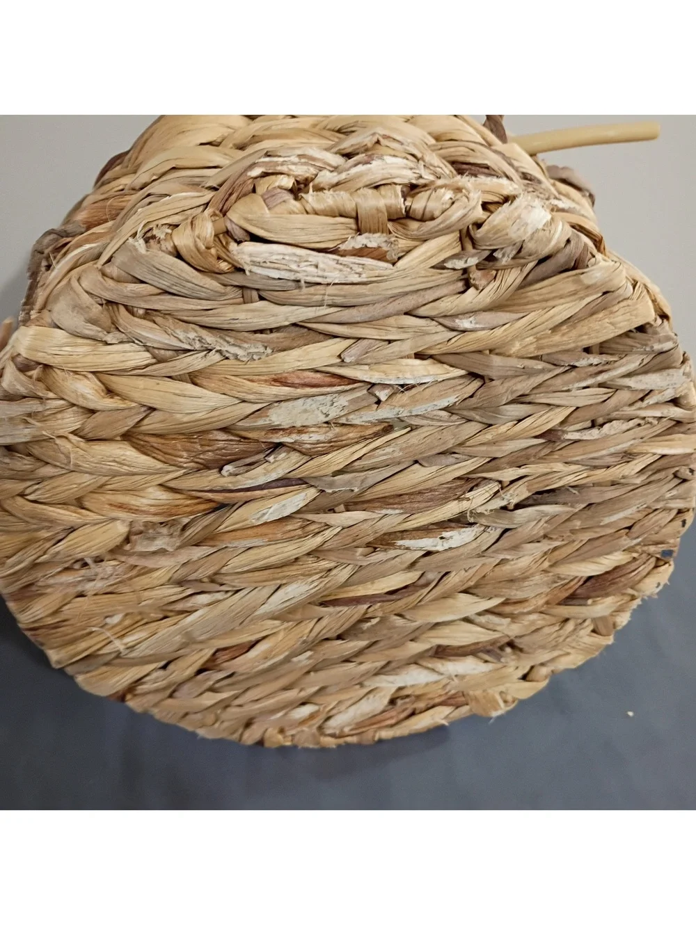 Handwoven Round Natural Wicker Basket with Handles
